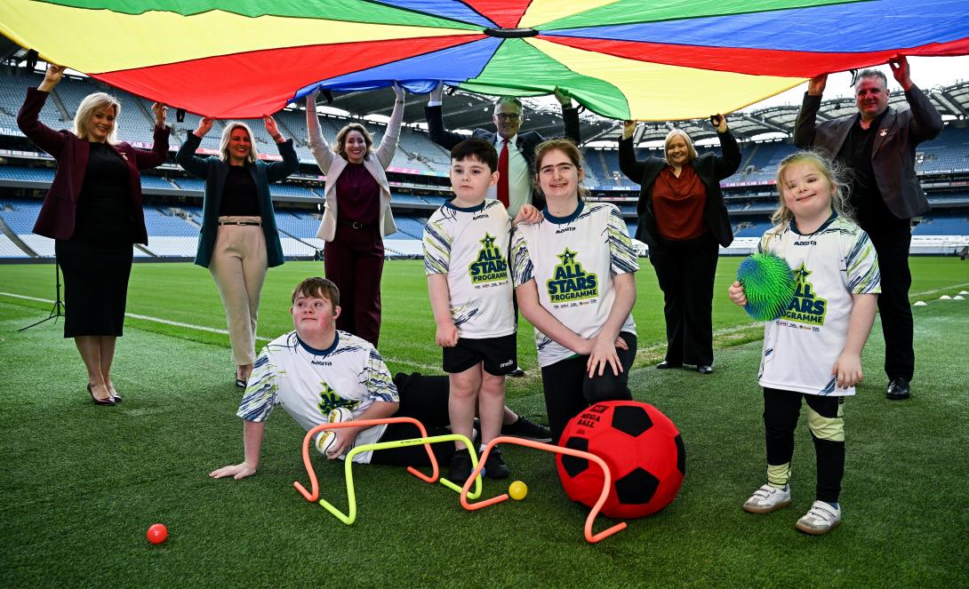 Image of players and Volunteers from the launch of the All Stars Programme